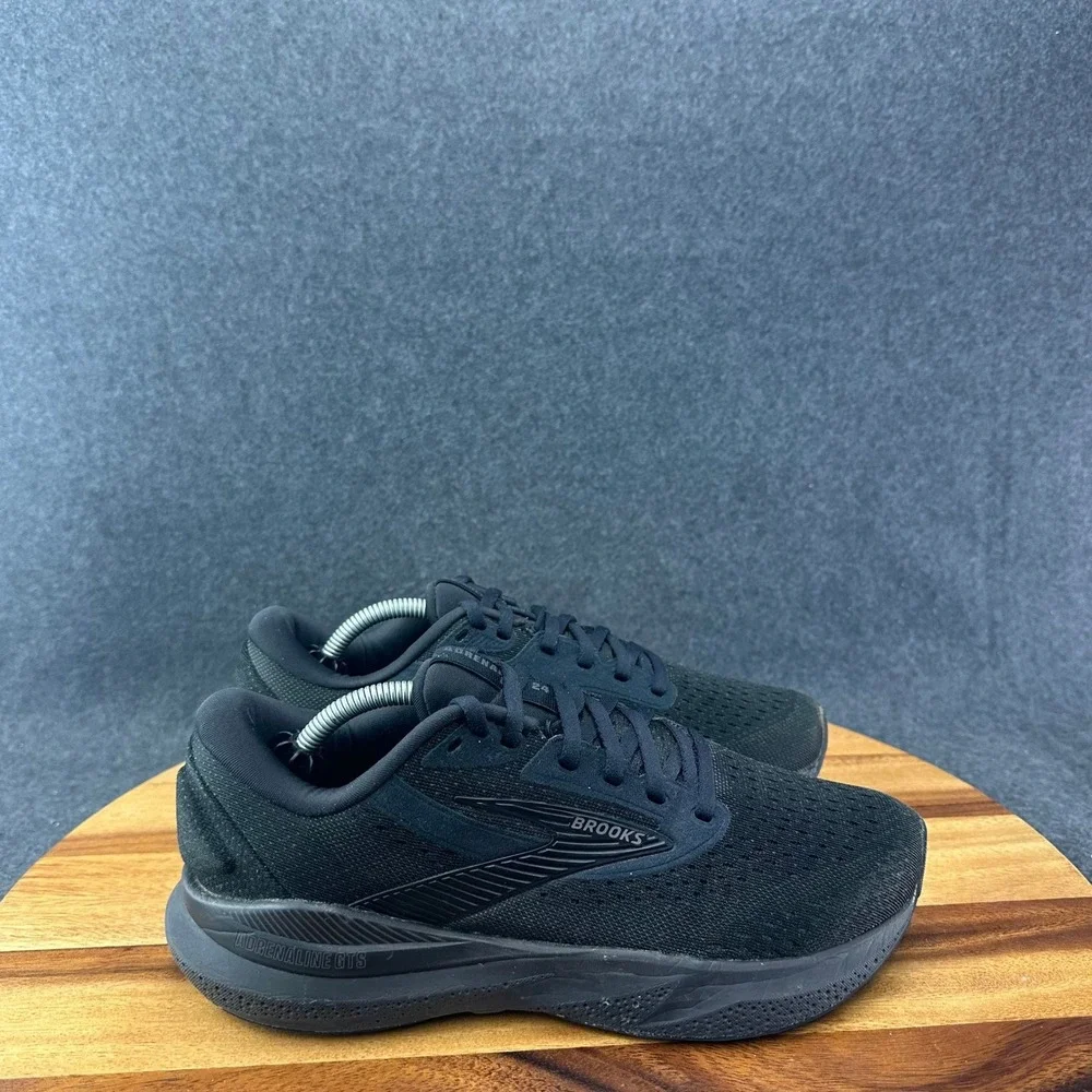 Brooks Adrenaline GTS 24 Triple Black 1204261D020 Women's Size 8D Wide